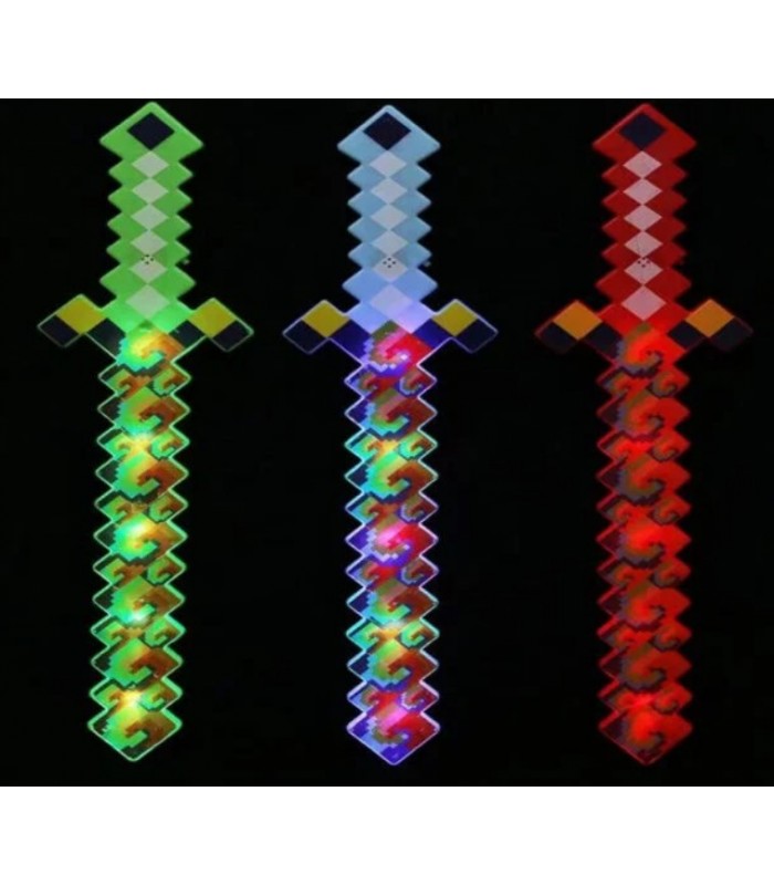 Меч C 74043,, 3 вида, длина 62 см, подсветка, звуковые эффекты, имитация боя, в пакете, пакунок малюка