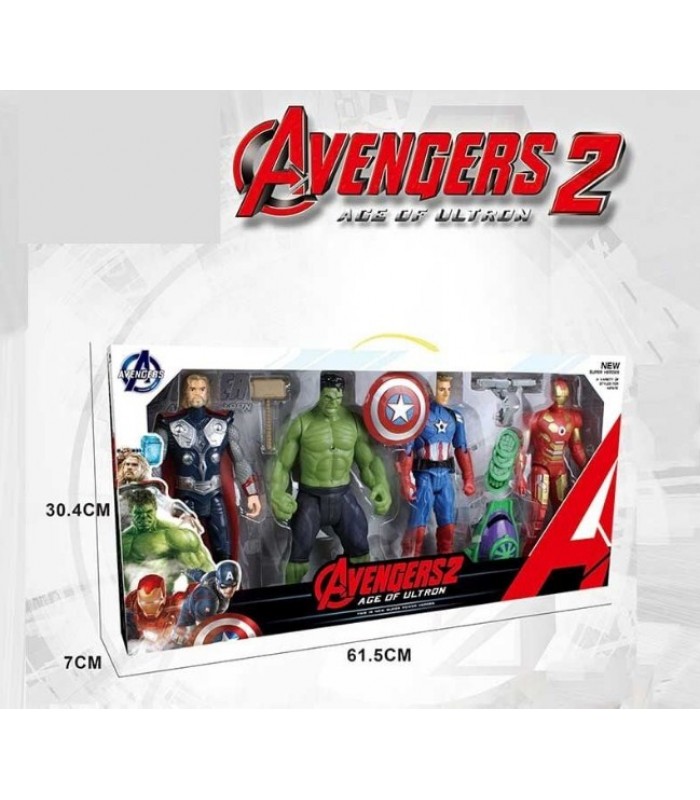 Набор героев 1888 года, 4 фигурки, подсветка на груди, средняя высота 26 см, подвижные конечности и голова, оружие, щит, пакунок малюка