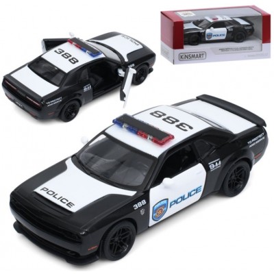 Машина KT5461WP инерция, металл, 12см, 1:40, полиция, открывающаяся дверь, резиновые колеса, кор.16-7-7,5см, пакунок малюка