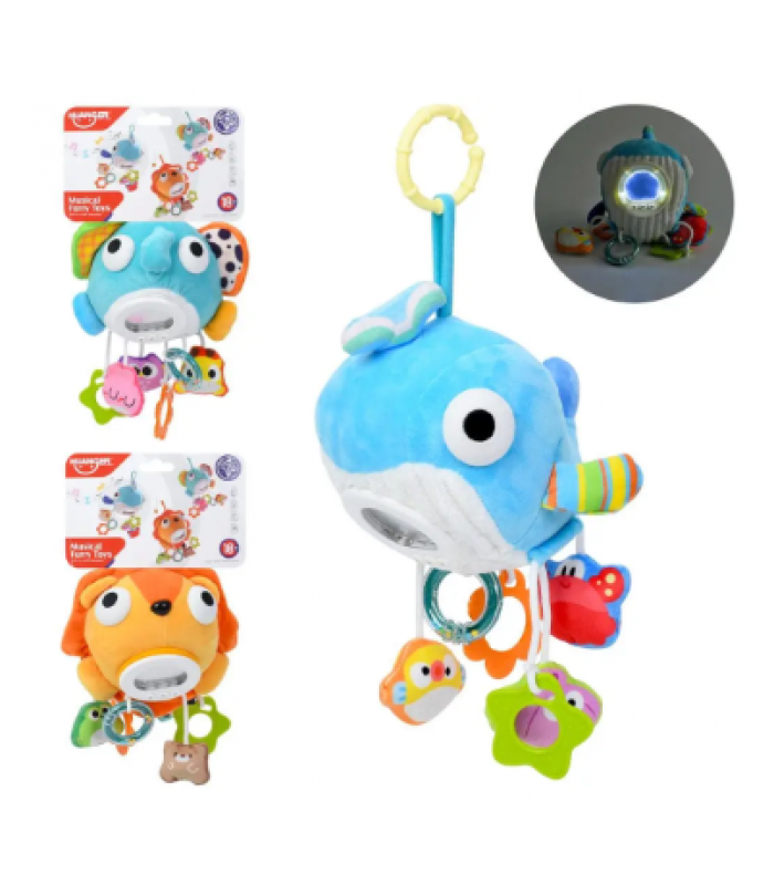 Подвеска мягкая музыкальная на коляску/кровать HE0561-2-3, 3 вида