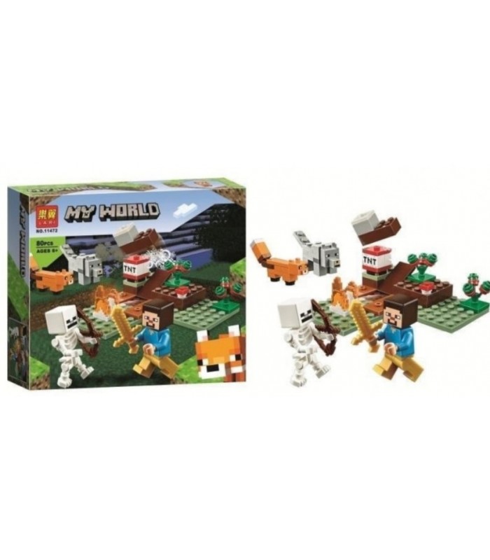 Конструктор Minecraft Приключение в Тайге, 80 деталей, 11472, для детей от 6 лет, Пакунок малюка