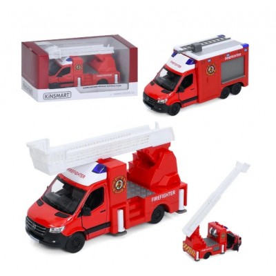 Пожарная машина KT5478W металл, инерция, 1:48, открываются двери, резиновые колеса, 2 вида, кор.16-9-7,5см, пакунок малюка