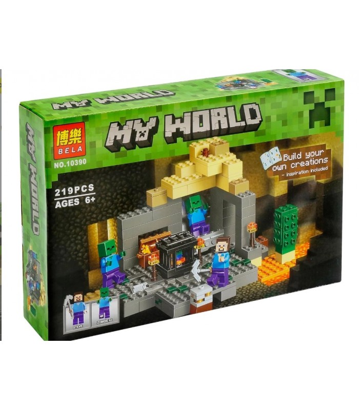 Конструктор Майнкрафт Сражение в пещере, 219 деталей, 10390, для детей от 6 лет, Пакунок малюка