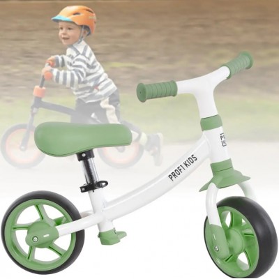 Двухколесный детский биговел с подставкой для ножек Profi Kids MBB 1040 Green Бело-зеленый, пакунок малюка