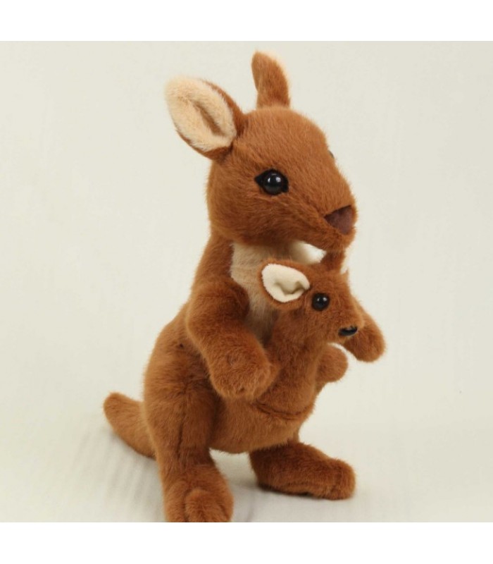 Мягкая игрушка Кенгуру Эли, Кенгуру с детенышем, 28 см Код: 00408-91, пакунок малюка